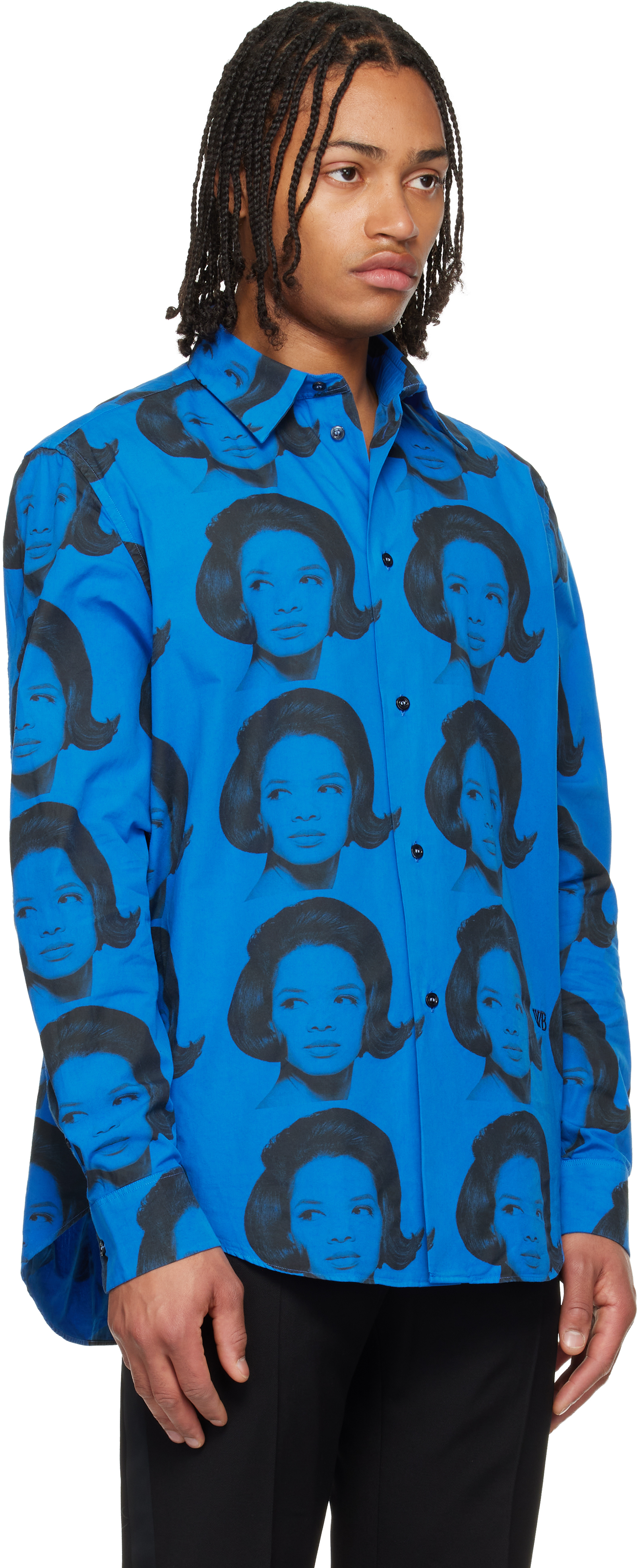 Wales Bonner - Blue Theaster Gates Edition Selah Shirt