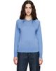 Wales Bonner Wales Bonner Blue Viscose SIlk Knit Roots Polo - 1