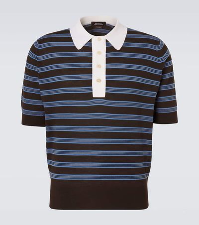 Wales Bonner Wales Bonner Breeze striped wool polo sweater