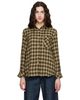 Wales Bonner Wales Bonner Brown Brushed Overcheck Ritual Shirt - 1