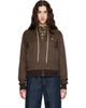 Wales Bonner Wales Bonner Brown Modernist Jacquard Hooded Track Jacket - 1