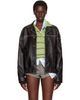 Wales Bonner Wales Bonner Brown Time Leather Jacket - 1