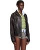 Wales Bonner Wales Bonner Brown Time Leather Jacket - 2