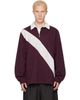 Wales Bonner Wales Bonner Burgundy Prism Rugby Polo - 1
