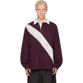 Wales Bonner Wales Bonner Burgundy Prism Rugby Polo