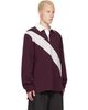 Wales Bonner Wales Bonner Burgundy Prism Rugby Polo - 2