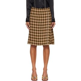 Wales Bonner Wales Bonner Khaki Cosmic Midi Skirt