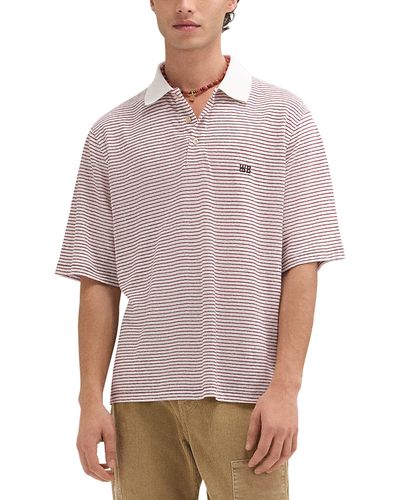 Wales Bonner Wales Bonner Linen & Cotton Stripe Polo Shirt