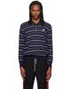 Wales Bonner Wales Bonner Navy John Smedley Edition Beam Polo - 1
