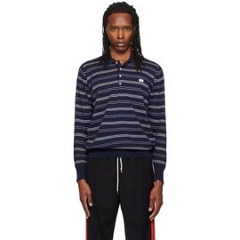 Wales Bonner Wales Bonner Navy John Smedley Edition Beam Polo