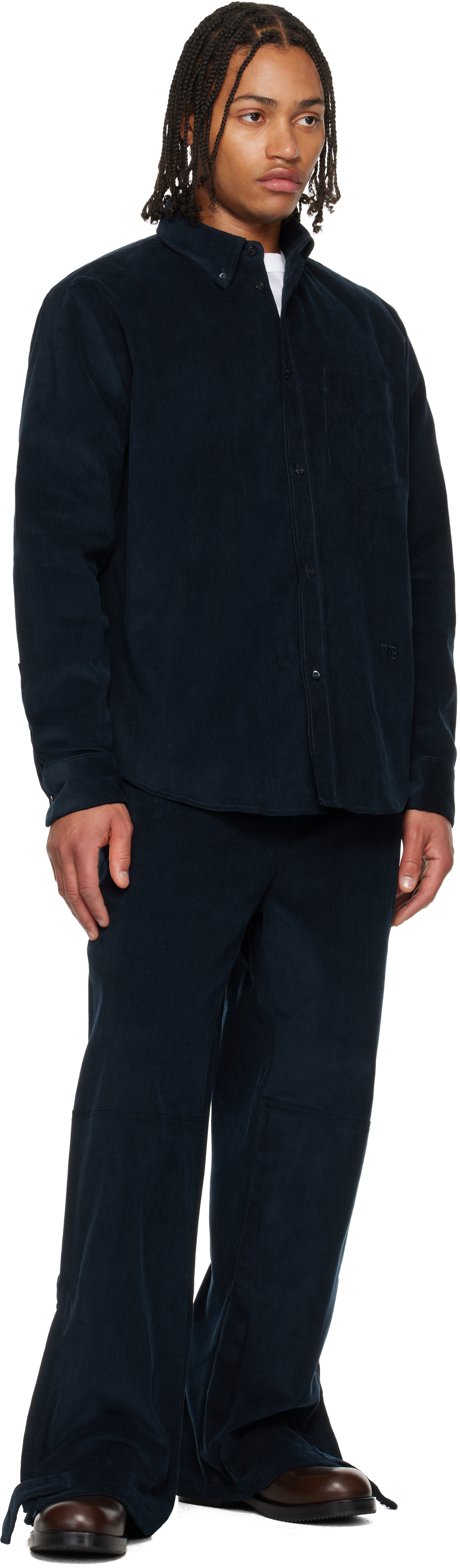 美品　24ss wales bonner Coda　シャツ　ジャケット　紺 美品 24ss wales bonner Coda シャツ ジャケット 紺