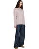 Wales Bonner Wales Bonner Off-White & Burgundy Linen Stripe Jersey Hour T-shirt - 4