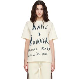 Wales Bonner Wales Bonner Off-White Cotton Jersey Raga T-shirt