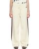 Wales Bonner Wales Bonner Off-White Tide Viscose Poly Knit Track Pants - 1