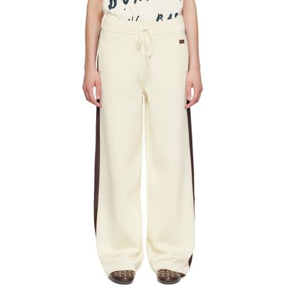 Wales Bonner Wales Bonner Off-White Tide Viscose Poly Knit Track Pants