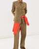 Wales Bonner Wales Bonner Ritual Checked Flannel Shirt Jade/Ocre/Oyster - 5