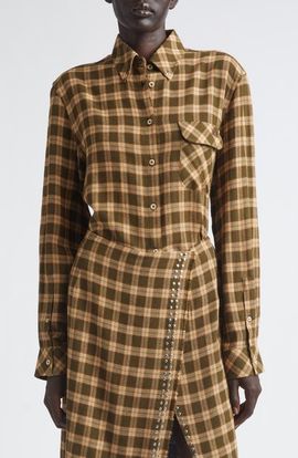 Wales Bonner Wales Bonner Ritual Plaid Button-Down Shirt