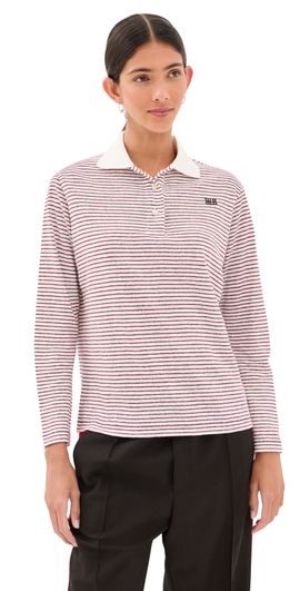 Wales Bonner Wales Bonner Trust Polo Shirt Ivory/Wine
