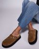 WALK LONDON Walk London Barca buckle clog in tan suede-Brown - 1