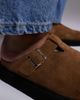 WALK LONDON Walk London Barca buckle clog in tan suede-Brown - 4