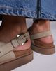 WALK LONDON Walk London Barca clog mule in stone suede-Neutral - 4