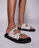 WALK LONDON Walk London Budapest double strap sandals in off-white grain leather - 2