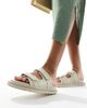 WALK LONDON Walk London Budapest Double Strap Sandals In Off White Leather - 2