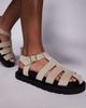 WALK LONDON Walk London Budapest fisherman sandal in stone suede-Neutral - 3