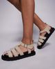 WALK LONDON Walk London Budapest fisherman sandal in stone suede-Neutral - 4
