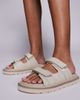WALK LONDON Walk London Budapest velcro mules in off-white leather - 1