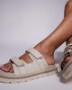 WALK LONDON Walk London Budapest velcro mules in off-white leather - 2