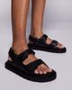 WALK LONDON Walk London Budapest velcro sandal in black leather - 1