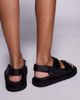 WALK LONDON Walk London Budapest velcro sandal in black leather - 3