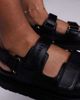 WALK LONDON Walk London Budapest velcro sandal in black leather - 4