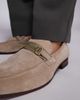 WALK LONDON Walk London Capri trim loafers in stone suede-Neutral - 2