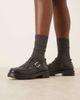 WALK LONDON Walk London Clara woven loafers in black leather - 1