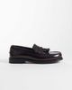WALK LONDON Walk London Dalston fringe tassel loafers in burgundy smooth leather-Red - 1