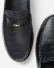 WALK LONDON Walk London Dalston Penny loafers in black embossed leather - 3