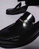 WALK LONDON Walk London Dalston penny loafers in black smooth leather - 3