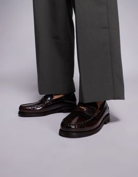 WALK LONDON Walk London Dalston penny loafers in brown smooth leather