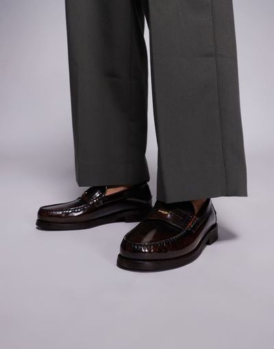 WALK LONDON Walk London Dalston penny loafers in brown smooth leather