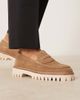WALK LONDON Walk London Hopper saddle loafers in tan suede-Brown - 1