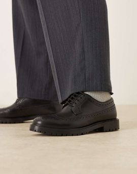 WALK LONDON Walk London James brogue shoes in black leather