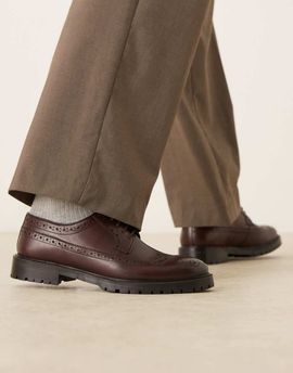 WALK LONDON Walk London James brogue shoes in brown leather