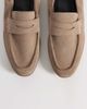 WALK LONDON Walk London Naples ruched loafers in stone suede-Neutral - 2