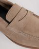 WALK LONDON Walk London Naples ruched loafers in stone suede-Neutral - 3