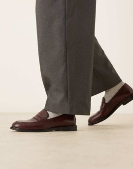 WALK LONDON Walk London Putney saddle loafers in black leather-Brown