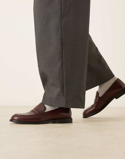 WALK LONDON Walk London Putney saddle loafers in black leather-Brown