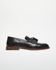 WALK LONDON Walk London Putney tassel loafers in black leather with natural soles - 1