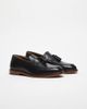 WALK LONDON Walk London Putney tassel loafers in black leather with natural soles - 4